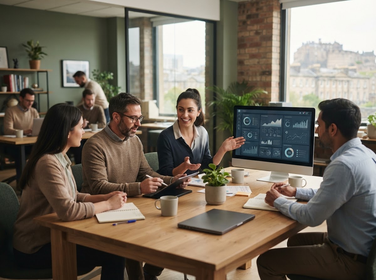 Chainers analyst reviewing structured market data on a laptop